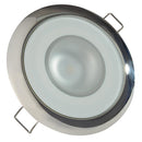 Lumitec Mirage - Flush Mount Down Light - Glass Finish-Polished SS Bezel 2-Color White-Red Dimming [113112]-Dome/Down Lights-JadeMoghul Inc.
