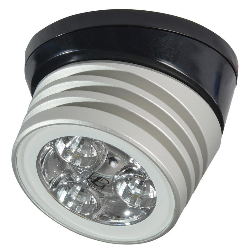 Lumitec Zephyr LED Spreader-Deck Light -Brushed, Black Base - White Non-Dimming [101326]-Flood/Spreader Lights-JadeMoghul Inc.