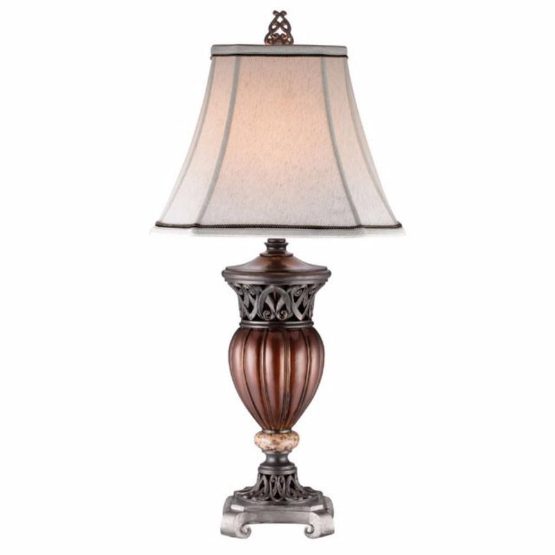 Luna Drachen Table Lamp, Set Of 2, Brown-Table Lamps-Brown-Wood-JadeMoghul Inc.