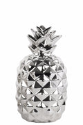Lustrous Pineapple Figurine- Small- Silver- Benzara-Decorative Accessories-Silver-Ceramic-JadeMoghul Inc.