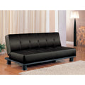 Luxurious Armless Convertible Sofa Bed , Black-Sleeper Sofas-BLACK-PLASTIC-JadeMoghul Inc.