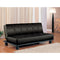 Luxurious Armless Convertible Sofa Bed , Black-Sleeper Sofas-BLACK-PLASTIC-JadeMoghul Inc.