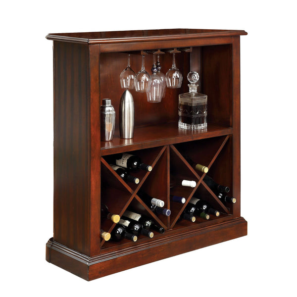 Luxurious Bar Table, Cherry Finish-Bar Stools & Tables-Cherry Finish-Glass, Solid Wood & Others-JadeMoghul Inc.