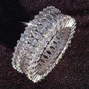 luxury 925 sterling silver wedding band eternity ring for women big gift for ladies love wholesale lots bulk jewelry R4577 AExp