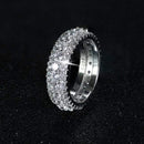 luxury 925 sterling silver wedding band eternity ring for women big gift for ladies love wholesale lots bulk jewelry R4577 AExp