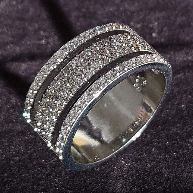 luxury 925 sterling silver wedding band eternity ring for women big gift for ladies love wholesale lots bulk jewelry R4577 AExp