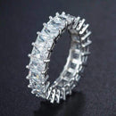 luxury 925 sterling silver wedding band eternity ring for women big gift for ladies love wholesale lots bulk jewelry R4577 AExp