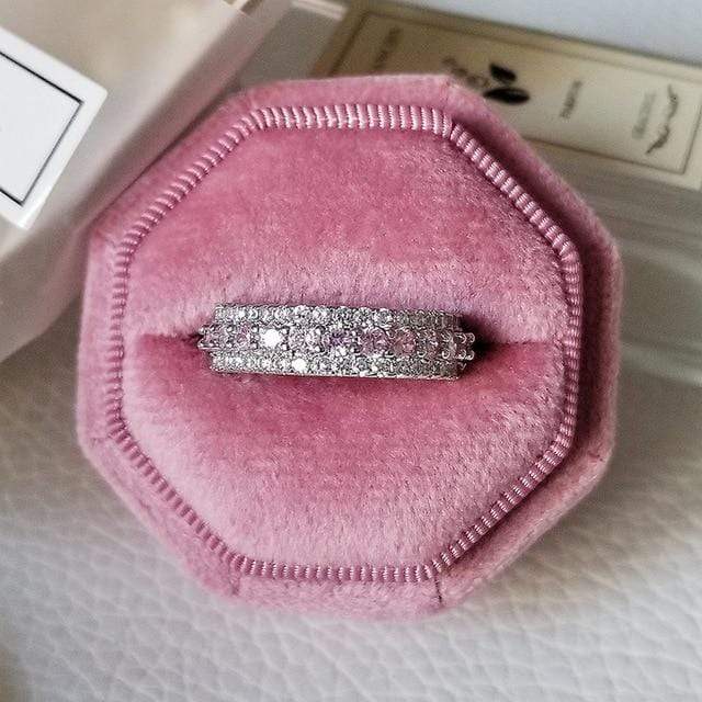 luxury 925 sterling silver wedding band eternity ring for women big gift for ladies love wholesale lots bulk jewelry R4577 AExp