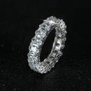 luxury 925 sterling silver wedding band eternity ring for women big gift for ladies love wholesale lots bulk jewelry R4577 AExp