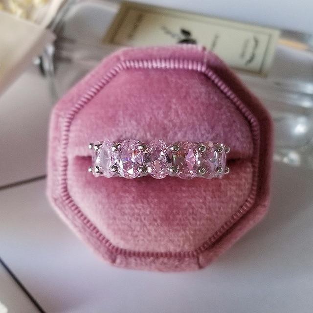 luxury 925 sterling silver wedding band eternity ring for women big gift for ladies love wholesale lots bulk jewelry R4577 AExp