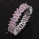 luxury 925 sterling silver wedding band eternity ring for women big gift for ladies love wholesale lots bulk jewelry R4577 AExp