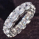 luxury 925 sterling silver wedding band eternity ring for women big gift for ladies love wholesale lots bulk jewelry R4577 AExp