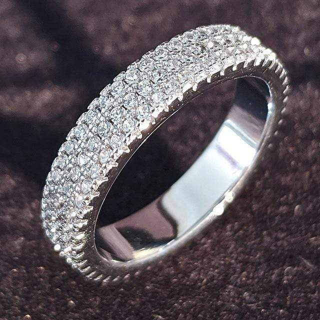 luxury 925 sterling silver wedding band eternity ring for women big gift for ladies love wholesale lots bulk jewelry R4577 AExp