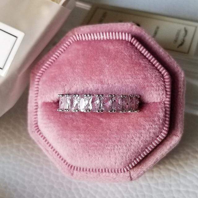 luxury 925 sterling silver wedding band eternity ring for women big gift for ladies love wholesale lots bulk jewelry R4577 AExp