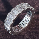 luxury 925 sterling silver wedding band eternity ring for women big gift for ladies love wholesale lots bulk jewelry R4577 AExp