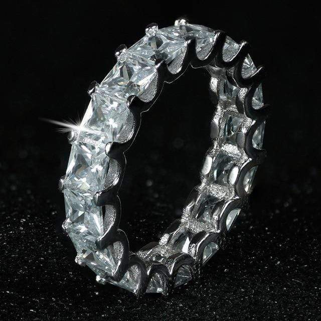 luxury 925 sterling silver wedding band eternity ring for women big gift for ladies love wholesale lots bulk jewelry R4577 AExp