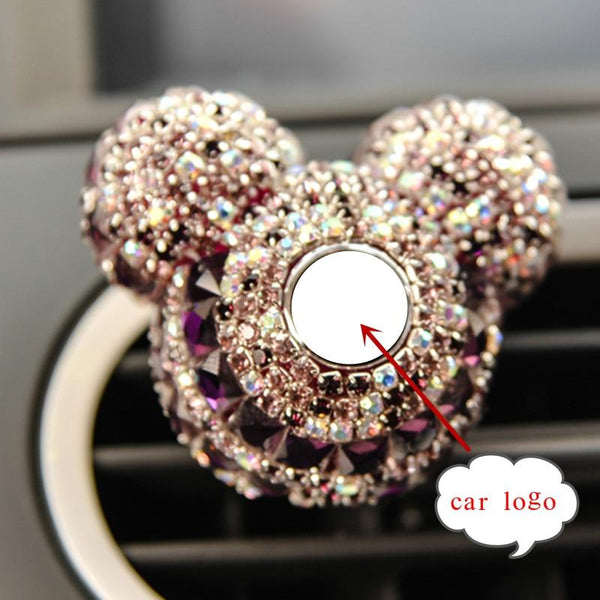 Luxury Car Logo perfume Diamond Air conditioner Outlet clip decoration Car Air Freshener Car Styling Lady Perfumes 100 Original AExp