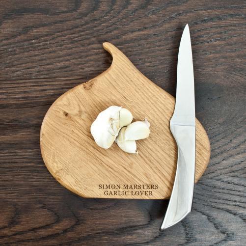 Birthday Present Ideas Luxury Handmade Oak Garlic Chopping Board