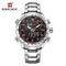 Luxury Men Military Sport Watch / Men Digital Quartz Wrist Watch-Silver Red-JadeMoghul Inc.