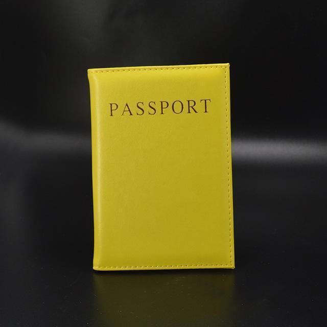 Luxury Nice Elegant Women Passport Cover Pink Russian uk Travel Cover on the Passport Girls Passport Case-Yellow-JadeMoghul Inc.