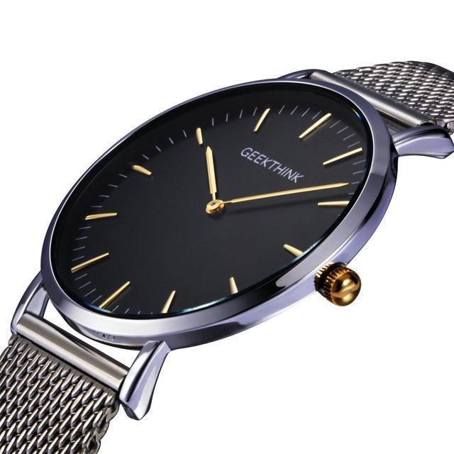 Luxury Quartz Watch / Casual Stainless Steel Ultra Thin Men Watch-SBG with Box-JadeMoghul Inc.