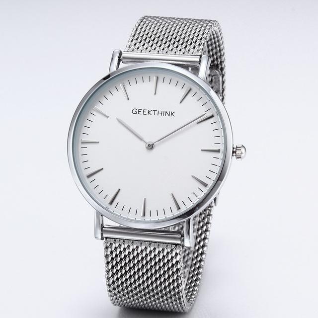 Luxury Quartz Watch / Casual Stainless Steel Ultra Thin Men Watch-SWS with Box-JadeMoghul Inc.