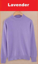 Luxury Soft Cashmere Feel Mock Neck Poullover-lavender-S-JadeMoghul Inc.