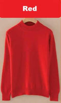 Luxury Soft Cashmere Feel Mock Neck Poullover-red-S-JadeMoghul Inc.