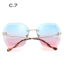 Luxury Sunglasses Women Designer Brand Fashion Rimless Sun Glasses-C.7-JadeMoghul Inc.