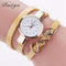 Luxury Thin Leather Bracelet Watch - Women Gold Quartz Wristwatch-Beige-JadeMoghul Inc.