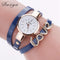 Luxury Thin Leather Bracelet Watch - Women Gold Quartz Wristwatch-Blue-JadeMoghul Inc.