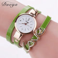 Luxury Thin Leather Bracelet Watch - Women Gold Quartz Wristwatch-Green-JadeMoghul Inc.