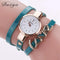 Luxury Thin Leather Bracelet Watch - Women Gold Quartz Wristwatch-Lake Blue-JadeMoghul Inc.