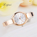 Luxury Women Bracelet Watch - Women Dress Wristwatch-Rose Gold White 1-JadeMoghul Inc.