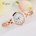 Luxury Women Bracelet Watch - Women Dress Wristwatch-Rose Gold White-JadeMoghul Inc.