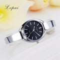 Luxury Women Bracelet Watch - Women Dress Wristwatch-Silver Black 1-JadeMoghul Inc.