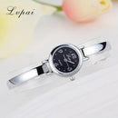 Luxury Women Bracelet Watch - Women Dress Wristwatch-Silver Black 3-JadeMoghul Inc.
