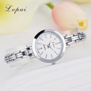 Luxury Women Bracelet Watch - Women Dress Wristwatch-Silver White-JadeMoghul Inc.