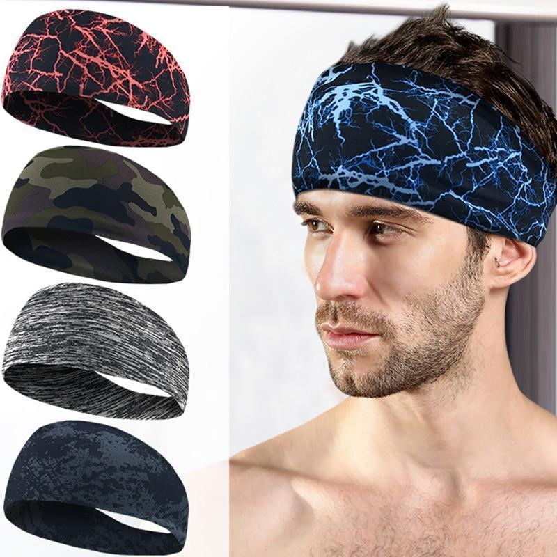 Lyca Absorbent Cycling Yoga Sport Sweat Headband Men Sweatband For Men and Women Yoga Hair Bands Head Sweat Bands Sports Safety-A-JadeMoghul Inc.