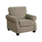 Lynne Transitional Chair, Brown Finish-Armchairs and Accent Chairs-Brown-Chenille FabricSolid Wood Others-JadeMoghul Inc.