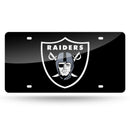 LZC Laser Cut Tag (Color Packaged) NFL Raiders Primary Logo/Black Base RICO