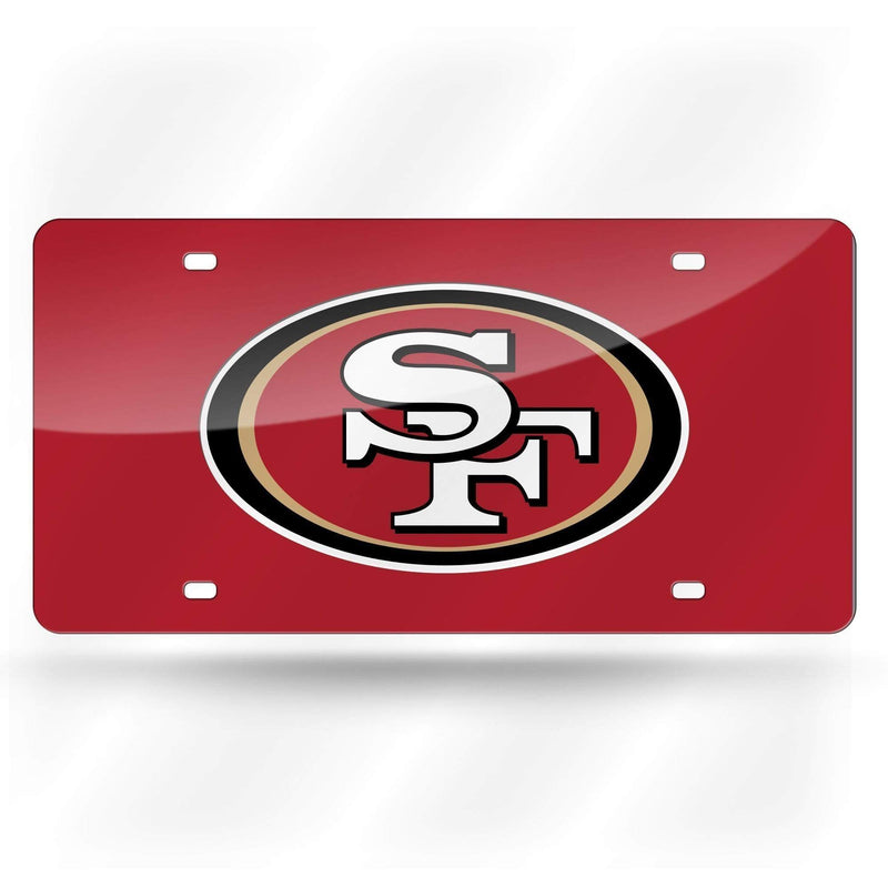 LZC Laser Cut Tag (Color Packaged) NFL SF 49'ers Red Background Laser Tag RICO