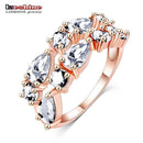 LZESHINE Wedding Ring Bands Bijouterie Finger Ring Rose Gold Color With Colorful Austrian Zirconia 2016 Anillos CRI0242-A-5-242A4-JadeMoghul Inc.