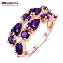 LZESHINE Wedding Ring Bands Bijouterie Finger Ring Rose Gold Color With Colorful Austrian Zirconia 2016 Anillos CRI0242-A-5-242A5-JadeMoghul Inc.