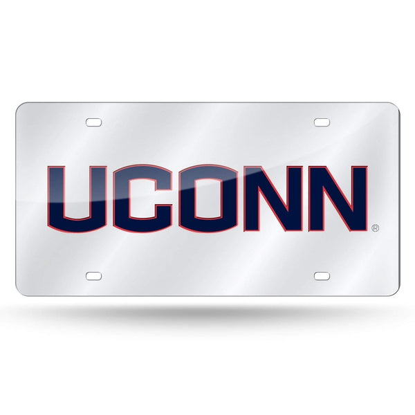 LZS Laser Cut Tag (Silver Packaged) NCAA UCONN Silver Laser Tag RICO