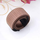 M MISM Girls French Hair Bun Maker Donut Styling Hair Fold Wrap Snap Accessories for Women Curler Roller Quick Dish Headbands-Coffee-JadeMoghul Inc.