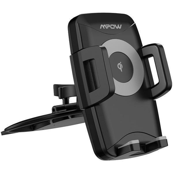 M3.1 Dual-Sided Grip CD-Slot Phone Mount with Qi(R) Wireless Charging-Cellphone Mounts-JadeMoghul Inc.