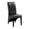 Madison Leatherette Parson Chairs Side Chair,Set Of 2; Black-Armchairs and Accent Chairs-Black-Leatherette Solid Wood Wood Veneer & Others-JadeMoghul Inc.