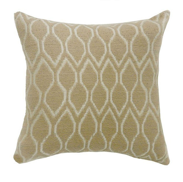 MAE Contemporary Small Pillow With Fabric, Beige Finish, Set of 2-Accent Pillows-Beige-Rayon /Polyester-JadeMoghul Inc.