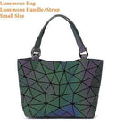 Maelove Luminous bag Women Geometry Diamond Tote Quilted Shoulder Bags Laser Plain Folding Handbags Hologram Free Shipping-luminou handle small-JadeMoghul Inc.